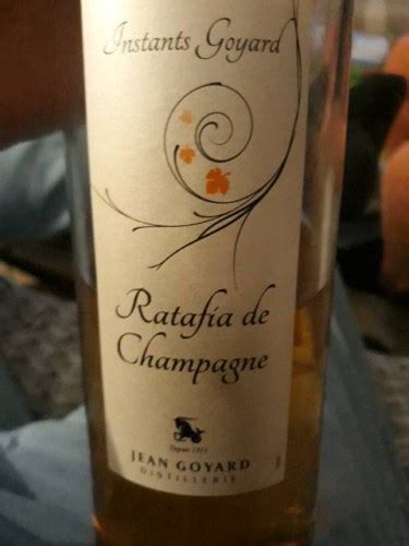 Jean Goyard Instants Goyard Ratafia de Champagne 